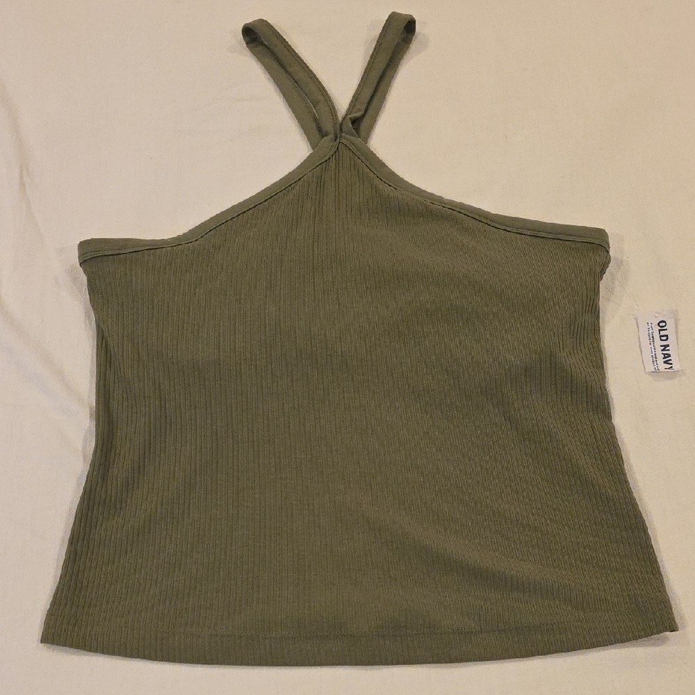 Old Navy Olive Green Ribbed Women's Top